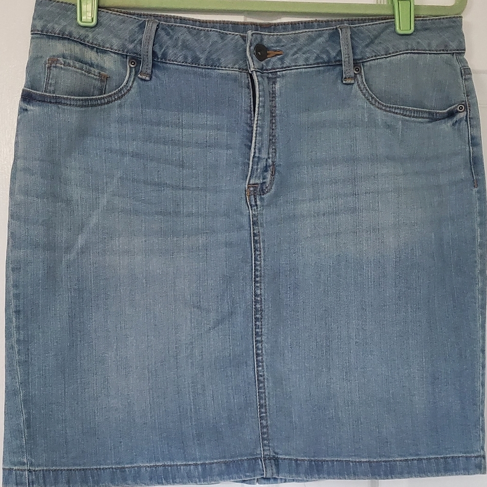 Light Wash Denim Skirt - Sonoma Size 14